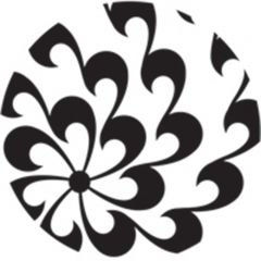 Black Chrysanthemum Decal