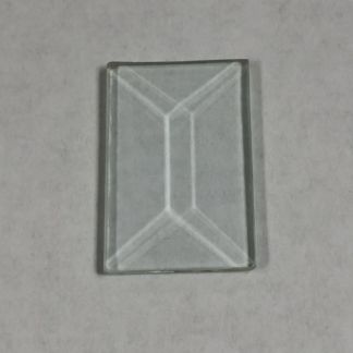 1" x 1 1/2" Clear Rectangle Bevel