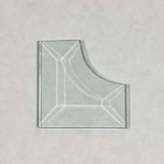 Curved Corner Beveled Glass 2"x 2" x 1"