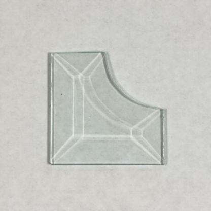 Curved Corner Beveled Glass 2"x 2" x 1"