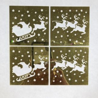 Brass Holiday Filigree Set-CH5 Santa With Reindeer