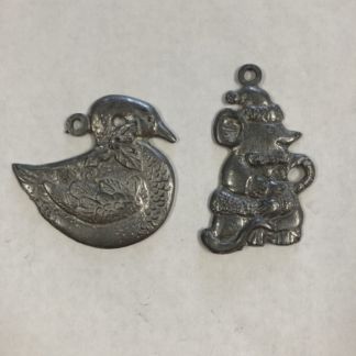 2-D Lead Casting Holiday Set #3-Goose & Mouse