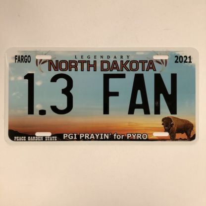PGI North Dakota License Plate-1.3 FAN