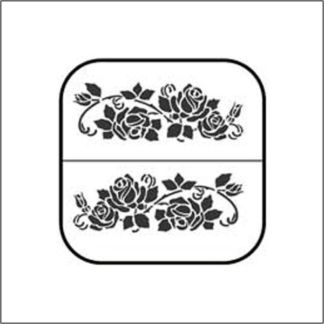 Peel N' Etch Stencil-Double Roses-#0782