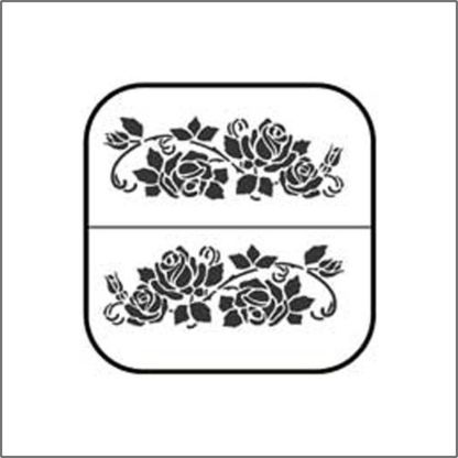 Peel N' Etch Stencil-Double Roses-#0782