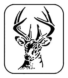 Peel N' Etch Stencil-Deer Head  #1306