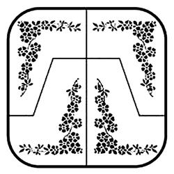 Peel N' Etch Stencil- Corner #0778