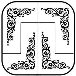 Peel N' Etch Stencil- Corner #0779