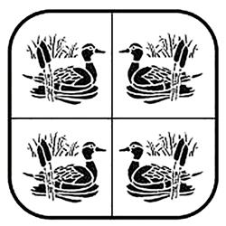 Peel N' Etch Stencil-Water Ducks P7WDK