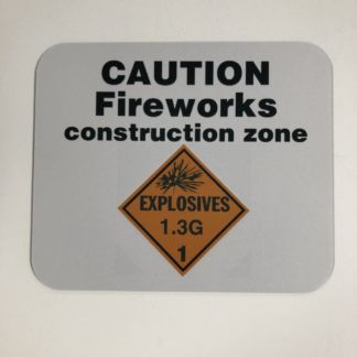 Pyro Mouse Pad-Caution Fireworks Construction Zone