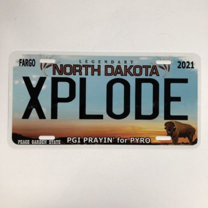 PGI North Dakota License Plate-XPLODE