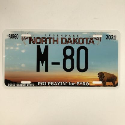 PGI North Dakota License Plate-M-80