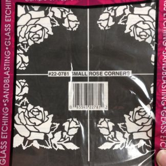 Peel N' Etch Stencil- Rose Corners #0781