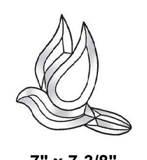Clear Dove Bevel Cluster - MBC427