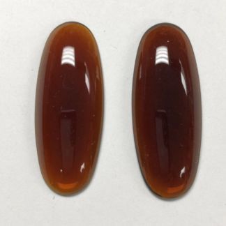 Smooth Dark Amber Oval Jewel