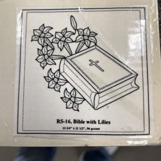 Bible w/ Lillies Clear Beveled Glass Cluster-RS16