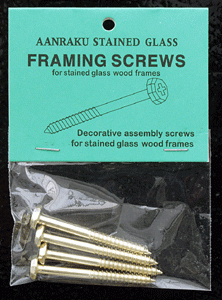 Brass Framing Screws set of 4