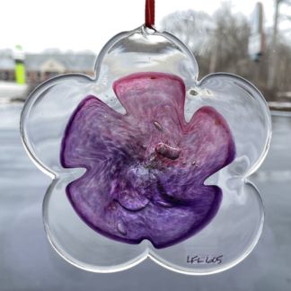 3-D Handblown Glass Large Flower #LFL605