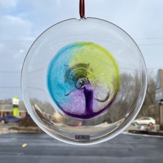 3-D Handblown Glass Medium Rondel #LR801