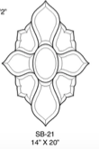 HSB21 Bevel Glass Cluster