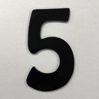 Mosaic Precut Black Glass Number 5