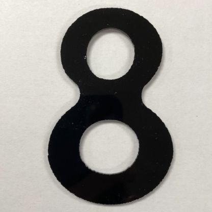 Mosaic Precut Black Glass Number 8