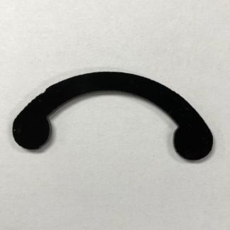 Mosaic Precut Black Glass Curved Accent