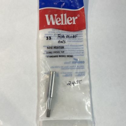 Weller 33 Long Chisel Tip for 50w. slide on heater style Iron