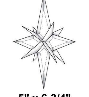 3-D Star Beveled Glass Cluster - MEC345