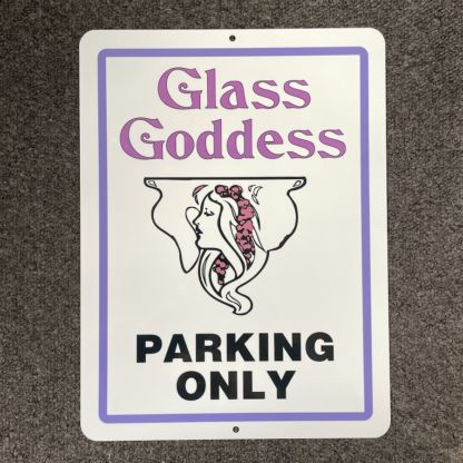 Metal Sign-Glass Goddess Parking