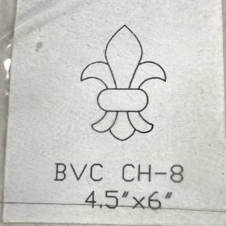 BVCH8 Clear Fluer De' Lis Beveled Glass Cluster