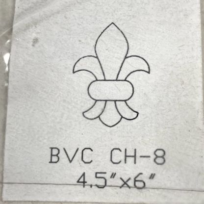 BVCH8 Clear Fluer De' Lis Beveled Glass Cluster