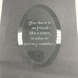 CF1015-Engraved 4" x 6" Oval Bevel Sister