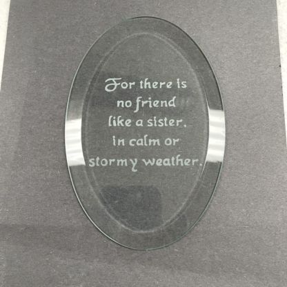 CF1015-Engraved 4" x 6" Oval Bevel Sister