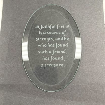 CF1017-Engraved 4" x 6" Oval Bevel Friend
