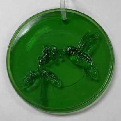 3-D Pressed Glass Rondel - Hummingbird #1100 - Image 2