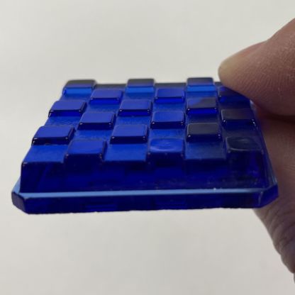Checkered Square 37mm Jewel - Blue CH37-04 - Image 3