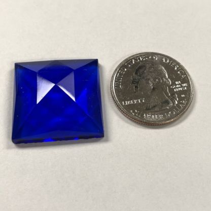 Faceted Square 25mm Jewel - Blue FQ25-04 - Image 2