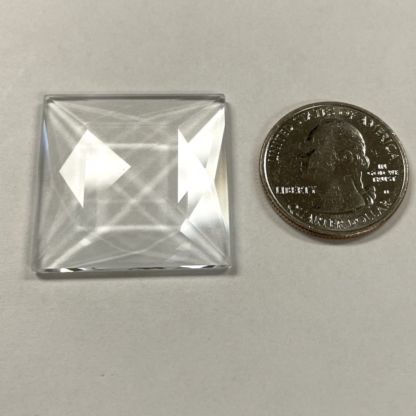 Faceted Square 30mm Jewel - Clear FQ30-01 - Image 2