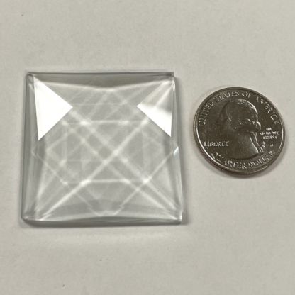 Faceted Square 40mm Jewel - Clear FQ40-01