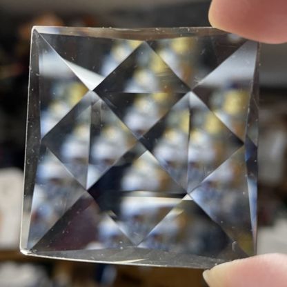 Faceted Square 40mm Jewel - Clear FQ40-01 - Image 2