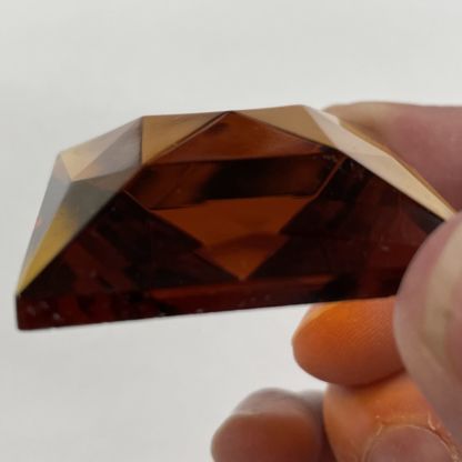 Faceted Square 40mm Jewel- Amber FQ40-02 - Image 2
