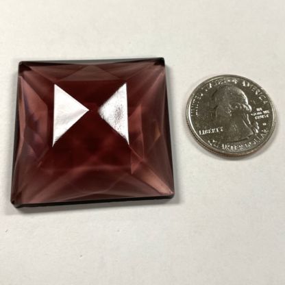 Faceted Square 40mm Jewel - Amethyst FQ40-06