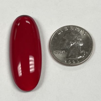 Smooth Oval Jewel - Red HM4518-10 - Image 2