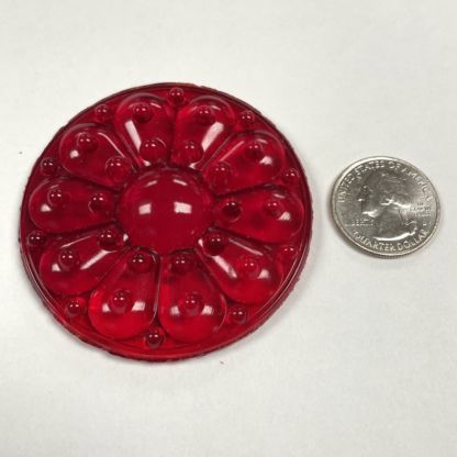 Round Texture 65mm (2 1/2") Jewel- Red WM65-10 - Image 2