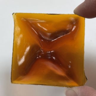 Old World Square 50mm Jewel - Amber CR50-02
