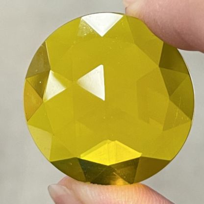 Faceted 30mm Round Jewel FR30-13 Yellow