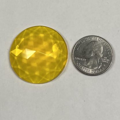 Faceted 35mm Round Jewel FR35-013 Yellow - Image 2