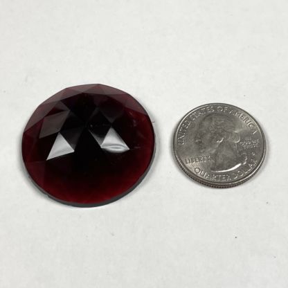 Faceted 35mm Round Jewel FR35-340 Cranberry - Image 2