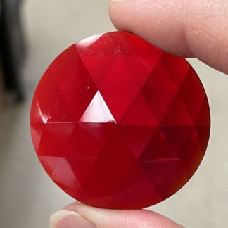 Faceted 40mm Round Jewel FR40-10 Red